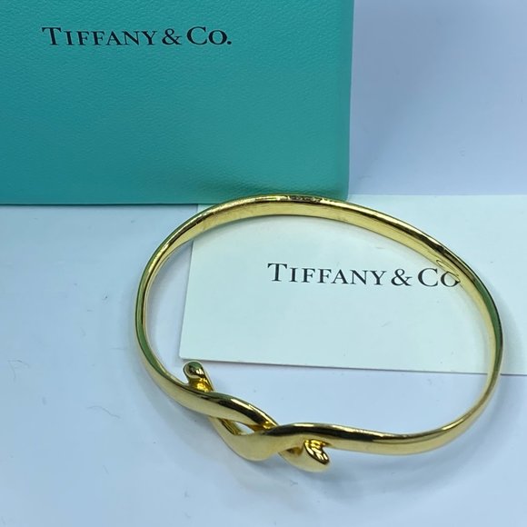Tiffany & Co. 18K yellow gold Cummings twist knot bangle 40.0g 7.75" JR7874 - Picture 2 of 11